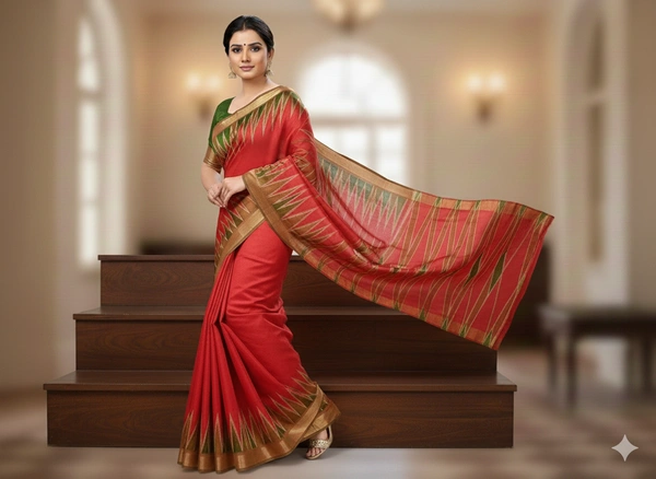 SKU0982 | Indian Soft Bishnupuri Katan Silk Saree | Batik Saree | Premium Quality - Dry Wash Only, Yes