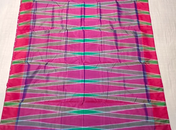 SKU0983 | Indian Soft Bishnupuri Katan Silk Saree | Batik Saree | Premium Quality - Dry Wash Only, Yes