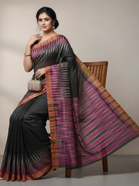 SKU0984 | Indian Soft Bishnupuri Katan Silk Saree | Batik Saree | Premium Quality - Dry Wash Only, Yes