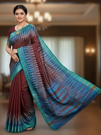SKU0985 | Indian Soft Bishnupuri Katan Silk Saree | Batik Saree | Premium Quality - Dry Wash Only, Yes