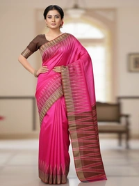 SKU0986 | Indian Soft Bishnupuri Katan Silk Saree | Batik Saree | Premium Quality - Dry Wash Only, Yes