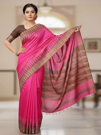 SKU0986 | Indian Soft Bishnupuri Katan Silk Saree | Batik Saree | Premium Quality - Dry Wash Only, Yes