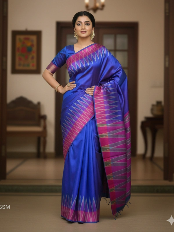 SKU0988 | Indian Soft Bishnupuri Katan Silk Saree | Batik Saree | Premium Quality - Dry Wash Only, Yes