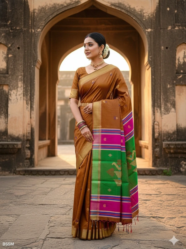 SKU0990 | Exclusive Indian Soft Bishnupuri Katan Silk Saree | Kolakhetra Saree | Premium Quality - Dry Wash Only, Yes