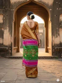 SKU0990 | Exclusive Indian Soft Bishnupuri Katan Silk Saree | Kolakhetra Saree | Premium Quality - Dry Wash Only, Yes