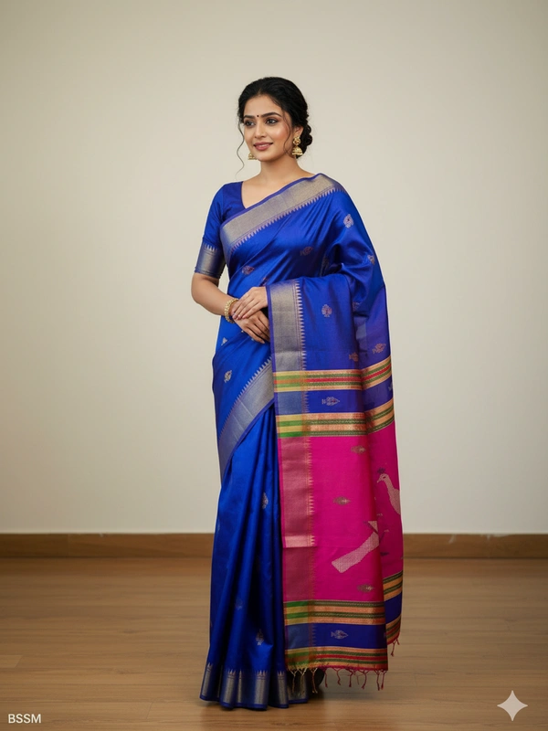 SKU0992 | Exclusive Indian Soft Bishnupuri Katan Silk Saree | Kolakhetra Saree | Premium Quality - Dry Wash Only, Yes