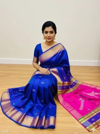 SKU0992 | Exclusive Indian Soft Bishnupuri Katan Silk Saree | Kolakhetra Saree | Premium Quality - Dry Wash Only, Yes