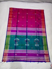 SKU0994 | Exclusive Indian Soft Bishnupuri Katan Silk Saree | Kolakhetra Saree | Premium Quality - Dry Wash Only, Yes