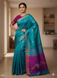 SKU0996 | Exclusive Indian Soft Bishnupuri Katan Silk Saree | Kolakhetra Saree | Premium Quality - Premium Quality Bishnupuri Katan Silk - Kalakhetra Saree, Yes