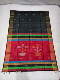 SKU0998 | Exclusive Indian Soft Bishnupuri Katan Silk Saree | Kolakhetra Saree | Premium Quality - Dry Wash Only, Yes