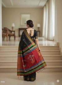 SKU0998 | Exclusive Indian Soft Bishnupuri Katan Silk Saree | Kolakhetra Saree | Premium Quality - Dry Wash Only, Yes