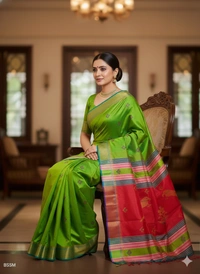 SKU0999 | Exclusive Indian Soft Bishnupuri Katan Silk Saree | Kolakhetra Saree | Premium Quality - Dry Wash Only, Yes