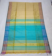 SKU0972 | Indian Soft Bishnupuri Katan Silk Saree | All body Dot Design | Premium Quality - Dry Wash Only, Yes