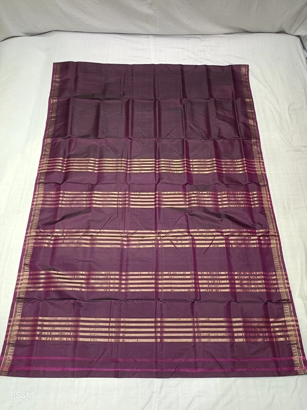 SKU1028 | Exclusive Indian Soft Bishnupuri Katan Silk Saree | Kolakhetra Saree | All Over Chain Motif - Dry Wash Only, Yes