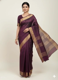 SKU1028 | Exclusive Indian Soft Bishnupuri Katan Silk Saree | Kolakhetra Saree | All Over Chain Motif - Dry Wash Only, Yes