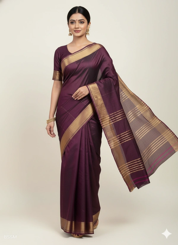 SKU1028 | Exclusive Indian Soft Bishnupuri Katan Silk Saree | Kolakhetra Saree | All Over Chain Motif - Dry Wash Only, Yes