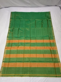 SKU1024 | Exclusive Indian Soft Bishnupuri Katan Silk Saree | Kolakhetra Saree | All Over Chain Motif - Dry Wash Only, Yes