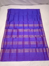 SKU1025 | Exclusive Indian Soft Bishnupuri Katan Silk Saree | Kolakhetra Saree | All Over Chain Motif - Dry Wash Only, Yes