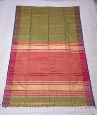 SKU0974 | Indian Soft Bishnupuri Katan Silk Saree | All body Dot Design | Premium Quality - Dry Wash Only, Yes