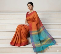 SKU0975 | Indian Soft Bishnupuri Katan Silk Saree | All body Dot Design | Premium Quality - Dry Wash Only, Yes