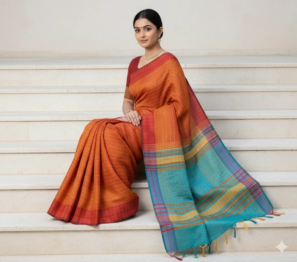 SKU0975 | Indian Soft Bishnupuri Katan Silk Saree | All body Dot Design | Premium Quality - Dry Wash Only, Yes