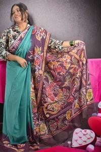 SKU0342 : Khadi Cotton Wax Batik Saree – Handcrafted, Lightweight & Breathable  - Buti / Booti, Batik Print, All, Yes