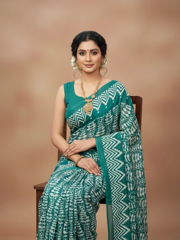 SKU1149 : Mulmul Cotton Saree, Lightweight saree - Hand Wash, No