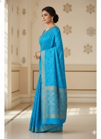 SKU1185 : Elegant Dhakai Jamdani - Hand Wash, No