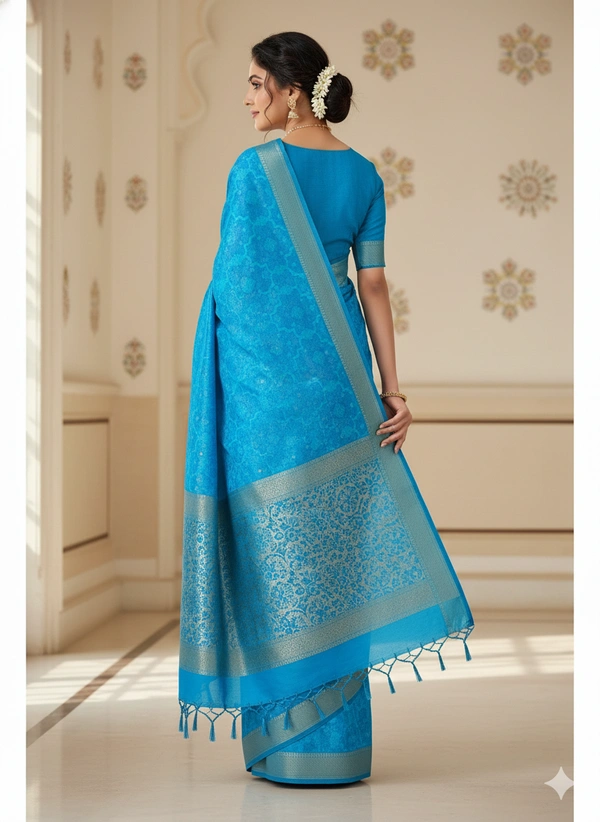 SKU1185 : Elegant Dhakai Jamdani - Hand Wash, No