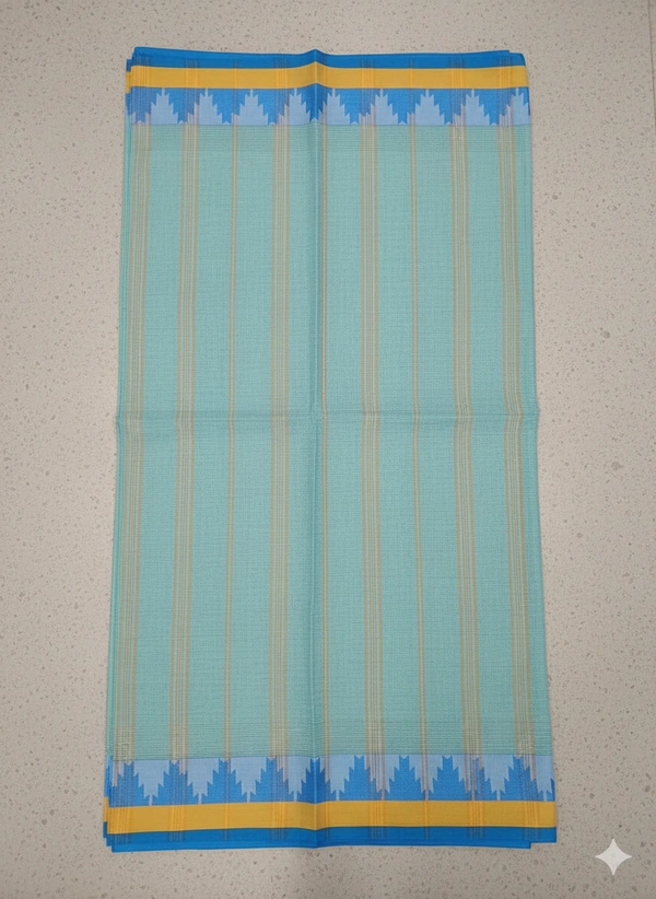 SKU1194 : Pure Khadi Cotton Saree – Handwoven, Lightweight & Breathable Fabric - Hand Wash, No