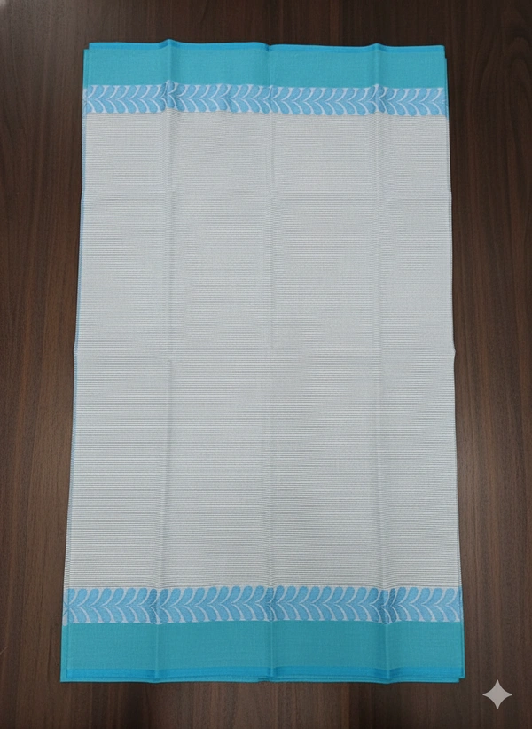SKU1196 : Pure Khadi Cotton Saree – Handwoven, Lightweight & Breathable Fabric - Hand Wash, No