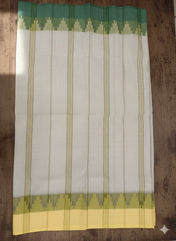 SKU1198 : Pure Khadi Cotton Saree – Handwoven, Lightweight & Breathable Fabric - Hand Wash, No