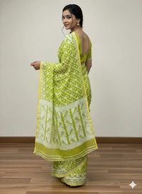 SKU1263 : Elegant Cotton Blend Jamdani Saree | Dhakai Jamdani - Hand Wash, Yes