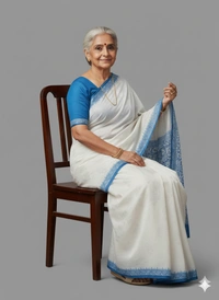 SKU1036 : Mulmul Cotton Saree, Lightweight saree - Hand Wash, No