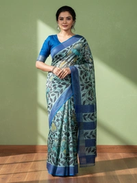 SKU0815: Elegant Pure Tussar Silk Saree – Handwoven | Jori Work | Kalamkari - Kalamkari, Dry Wash Only, Yes
