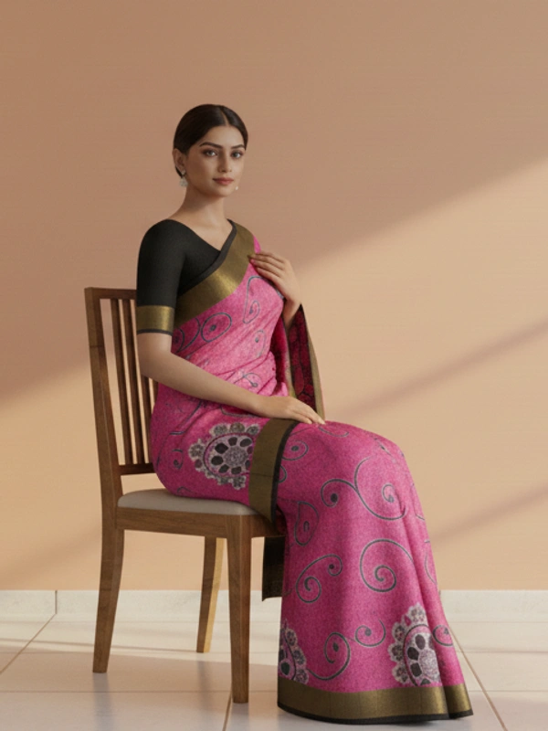 SKU0816: Elegant Pure Tussar Silk Saree – Handwoven | Jori Work | Kalamkari - Kalamkari, Dry Wash Only, Yes