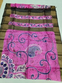 SKU0816: Elegant Pure Tussar Silk Saree – Handwoven | Jori Work | Kalamkari - Kalamkari, Dry Wash Only, Yes