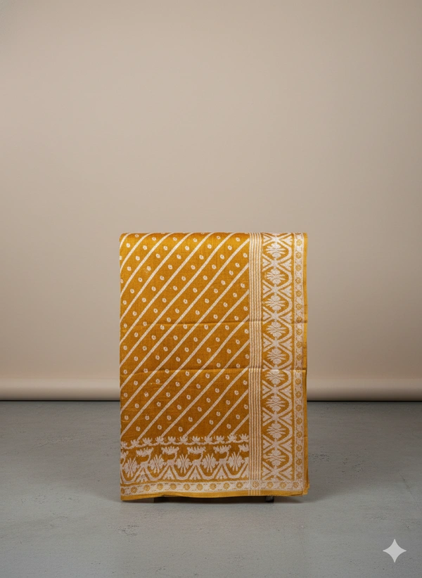 SKU1269 : Elegant Cotton Blend Jamdani Saree | Dhakai Jamdani - Hand Wash, Yes