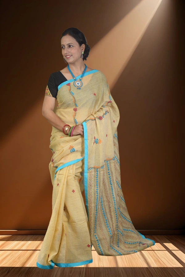 SKU-0733 : Elegant Pure Tussar Silk Saree – Handwoven & Traditional - Dry Wash, Yes