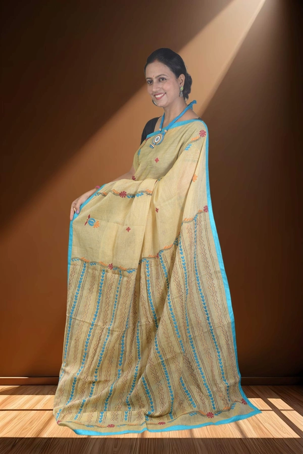 SKU-0733 : Elegant Pure Tussar Silk Saree – Handwoven & Traditional - Dry Wash, Yes