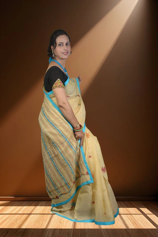 SKU-0733 : Elegant Pure Tussar Silk Saree – Handwoven & Traditional - Dry Wash, Yes