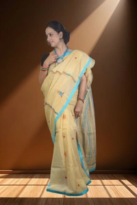 SKU-0733 : Elegant Pure Tussar Silk Saree – Handwoven & Traditional - Dry Wash, Yes