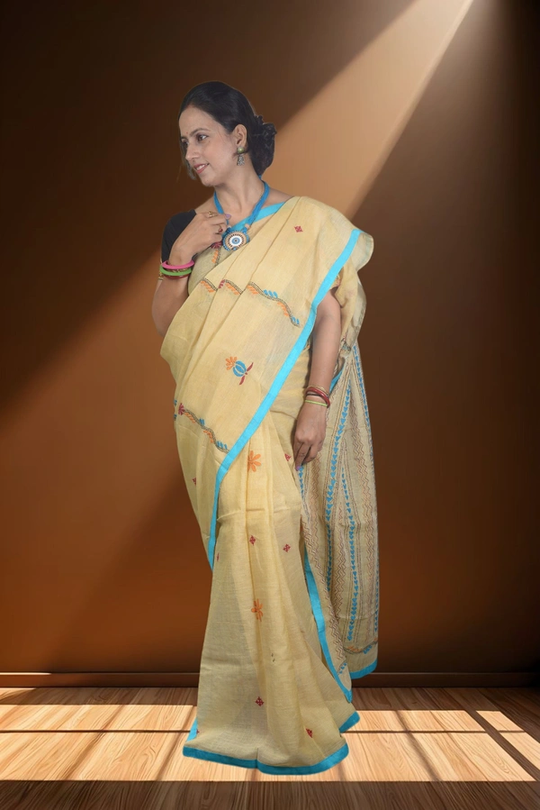 SKU-0733 : Elegant Pure Tussar Silk Saree – Handwoven & Traditional - Dry Wash, Yes