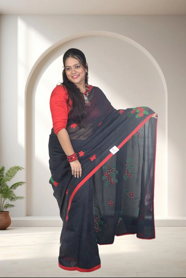 SKU-0736 : Elegant Pure Cotton Saree – Lightweight & Comfortable Daily Wear - Dry Wash, Yes