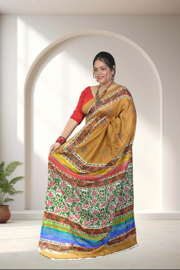 SKU-0738 : Elegant Pure Silk Saree – Handwoven, Soft & Luxurious Drape - Dry Wash, Yes