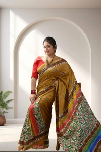 SKU-0738 : Elegant Pure Silk Saree – Handwoven, Soft & Luxurious Drape - Dry Wash, Yes