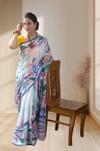 SKU-0739 : Pure Cotton Batik Saree – Handcrafted & Lightweight Traditional Wear - Hand Wash Only, No