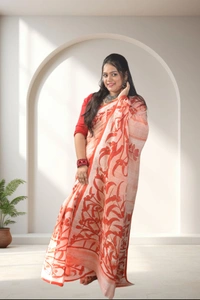 AKU0741 : Pure Cotton Batik Saree – Handcrafted & Lightweight Traditional Wear - Hand Wash Only, No