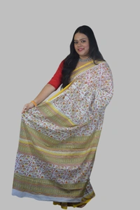 SKU-0724 :  Pure Cotton Saree – Handwoven, Lightweight & Breathable Fabric - Hand Wash Only, No