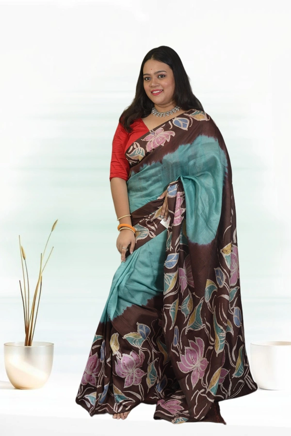 SKU-0726 : Elegant Pure Silk Murshidabad Saree – Handcrafted Traditional Weave - Hand Wash Only, Yes